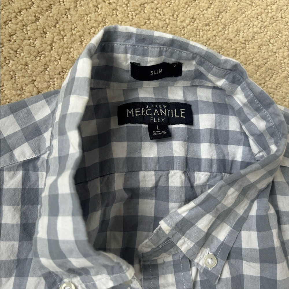 J Crew Factory grey check shirt - Large